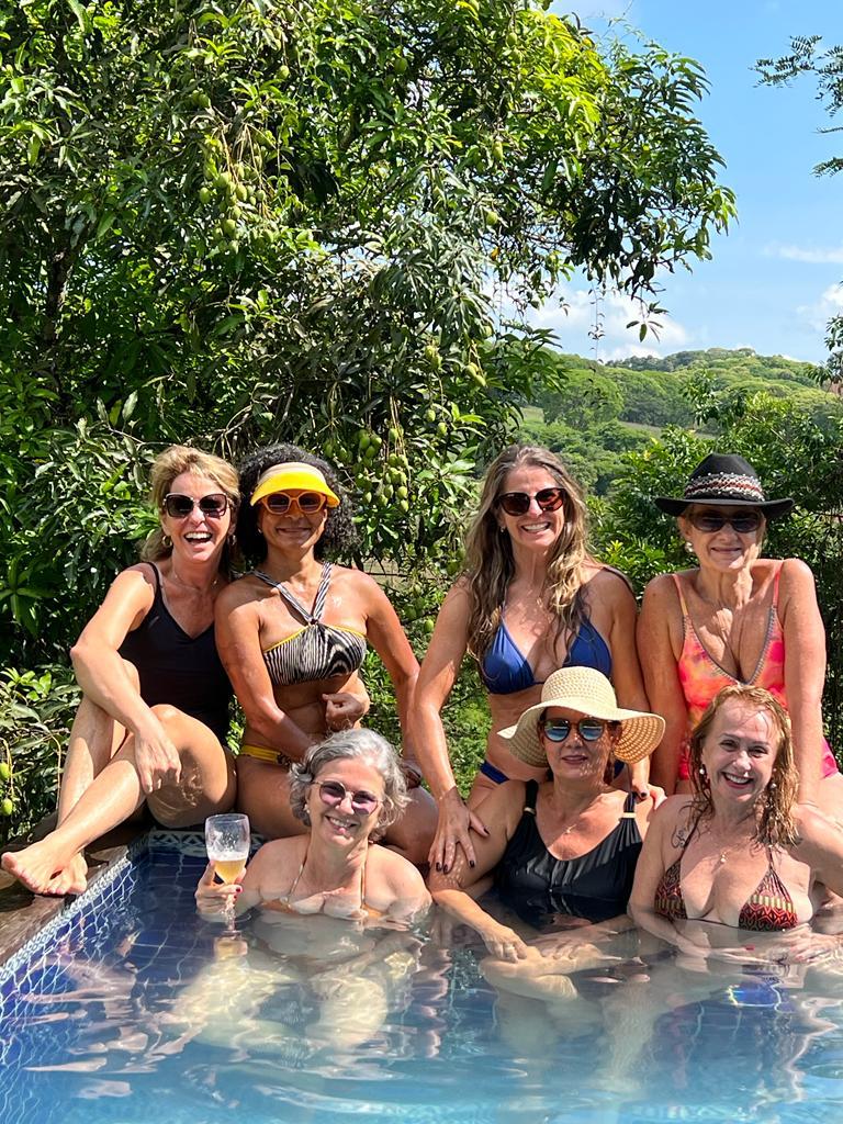 Guests enjoying the pool